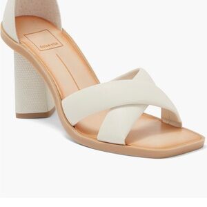 Dolce Vita Women's Ivory Crisscross Heels